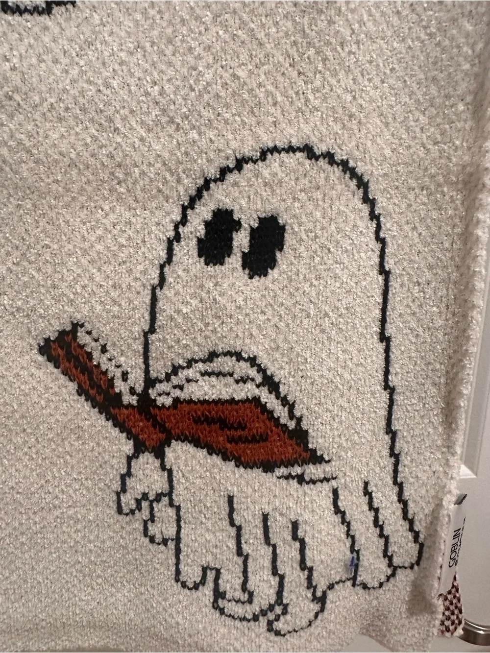 Goblin and Ghoul Halloween Ghost Reading Book Throw Blanket